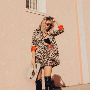 Nasty Gal Jackets & Coats - Leopard Blazer/Shorts set Nasty Gal Jackets & Coats - Leopard Blazer/Shorts set